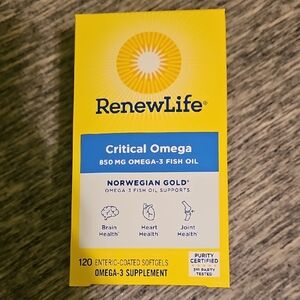 Critical Omega 850 mg Fish Oil Supplement - Yellow